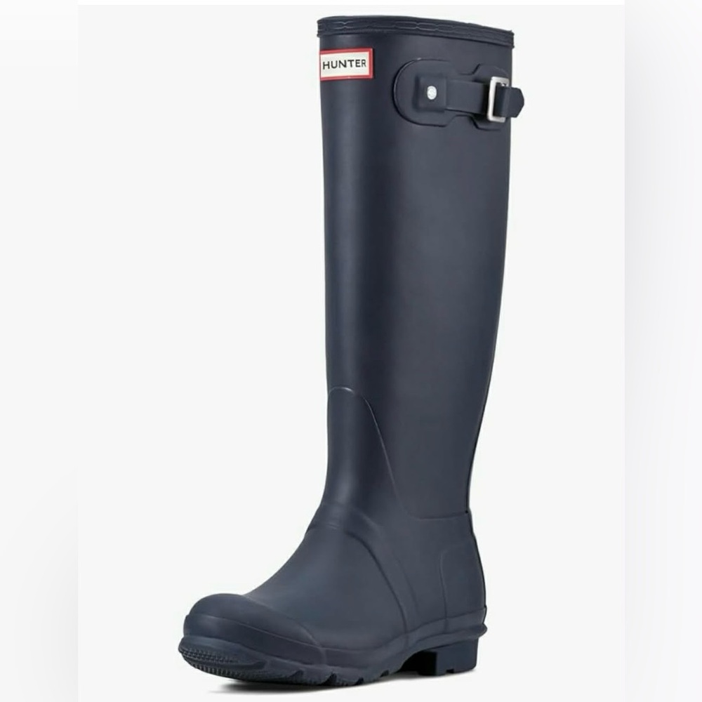 NWOB Hunter Matte NAVY Original Tall Women's Rain Boots SIZE 5 - Picture 4 of 9